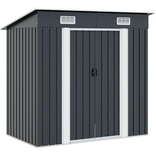 Garden Shed Anthracite Steel Vidaxl