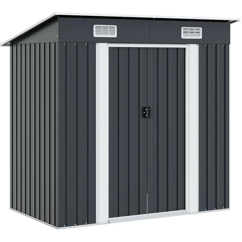 Garden Shed Anthracite Steel Vidaxl