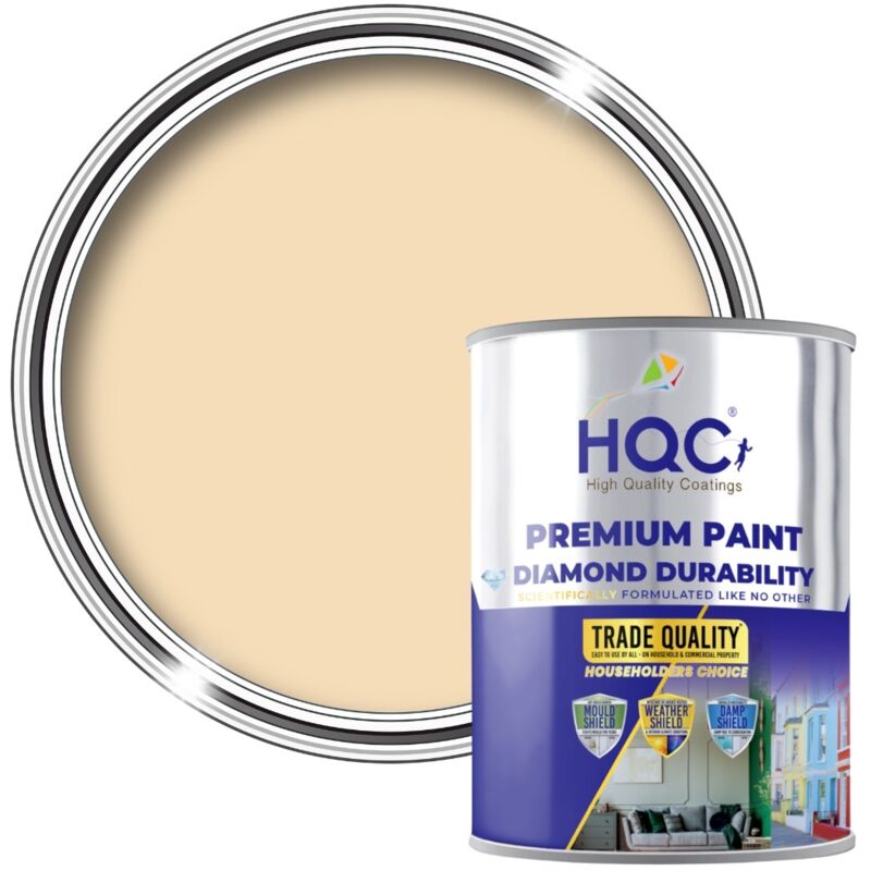 HQC Shed & Fence Paint - Best Weatherproof Wood Protection - Light Beige - 10L