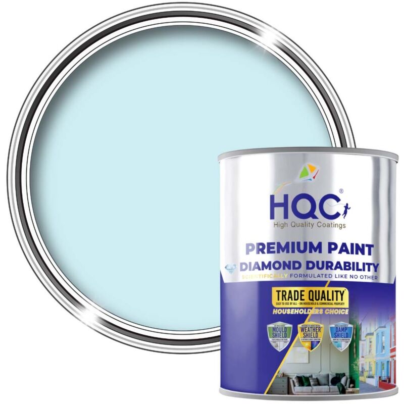 HQC Shed & Fence Paint - Best Weatherproof Wood Protection - Light Blue - 5L