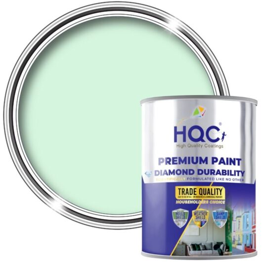 HQC Shed & Fence Paint - Best Weatherproof Wood Protection - Mint Green - 5L