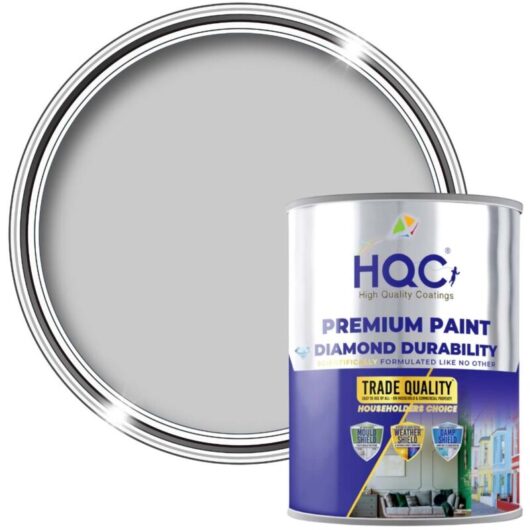 HQC Wood Paint - Weatherproof for Fences, Gates, Sheds & Furniture - Dove Grey - 5L