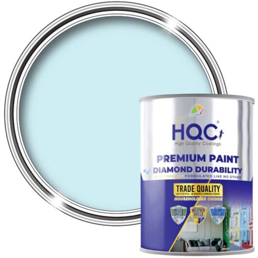 HQC Wood Paint - Weatherproof for Fences, Gates, Sheds & Furniture - Light Blue - 2.5L