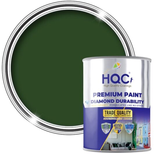 HQC Wood Paint - Weatherproof for Fences, Gates, Sheds & Furniture - Racing Green - 20L (Pack of 4 x 5L)