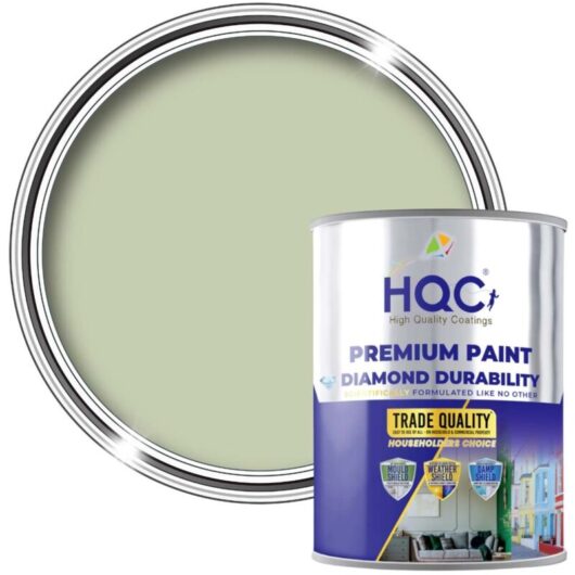 HQC Wood Paint - Weatherproof for Fences, Gates, Sheds & Furniture - Sage Green - 10L (Pack of 2 x 5L)