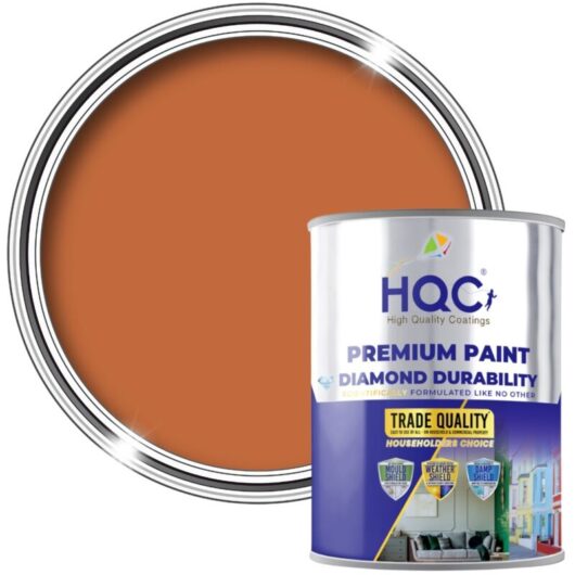 HQC Wood Paint - Weatherproof for Fences, Gates, Sheds & Furniture - Terracota - 10L (Pack of 2 x 5L)