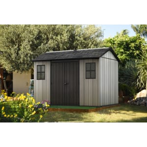 Keter Oakland Grey Double Door Outdoor Apex Garden Storage Shed - 11 x 7.5ft