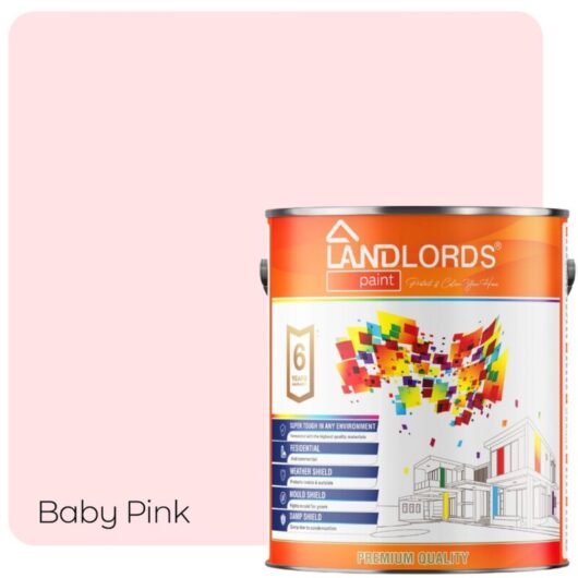 Landlords Paint - Shed & Fence Paint - Best Durable Outdoor Wood Protection - Baby Pink - 20L (Pack of 4 x 5L)