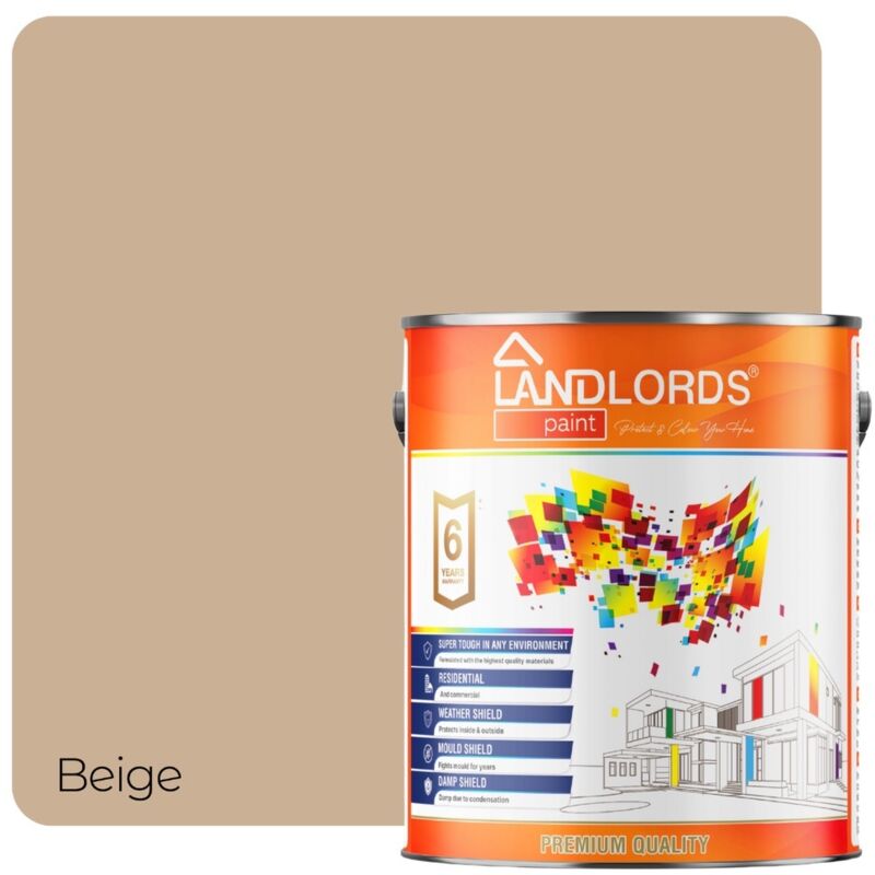 Landlords Paint - Shed & Fence Paint - Best Durable Outdoor Wood Protection - Beige - 1L