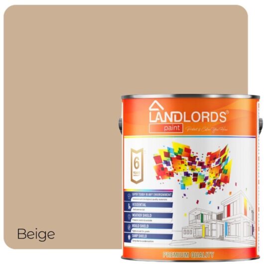Landlords Paint - Shed & Fence Paint - Best Durable Outdoor Wood Protection - Beige - 2.5L