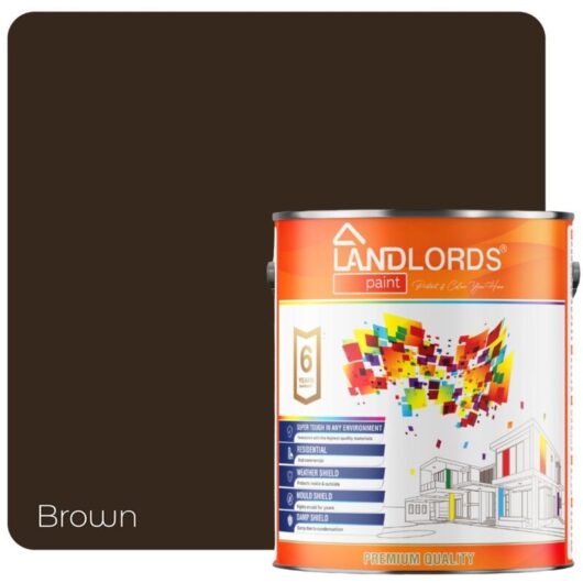Landlords Paint - Shed & Fence Paint - Best Durable Outdoor Wood Protection - Brown - 10L (Pack of 2 x 5L)