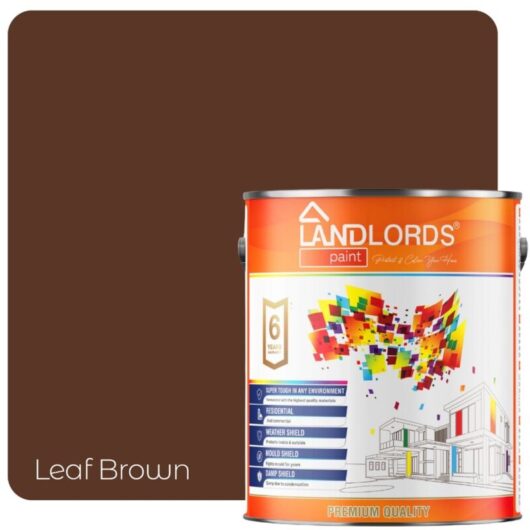 Landlords Paint - Shed & Fence Paint - Best Durable Outdoor Wood Protection - Leaf Brown - 5L