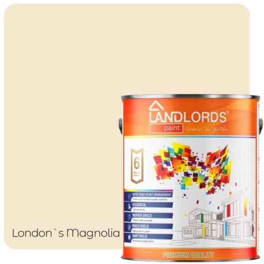Landlords Paint - Shed & Fence Paint - Best Durable Outdoor Wood Protection - London's Magnolia - 5L