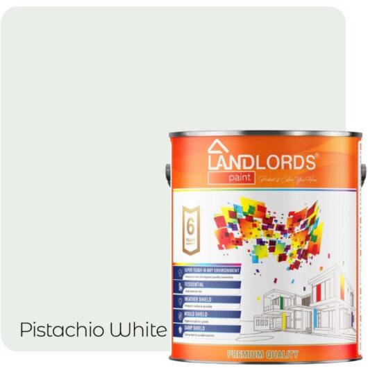 Landlords Paint - Shed & Fence Paint - Best Durable Outdoor Wood Protection - Pistachio White - 5L
