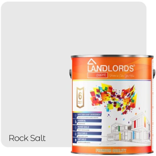 Landlords Paint - Shed & Fence Paint - Best Durable Outdoor Wood Protection - Rock Salt - 20L (Pack of 4 x 5L)