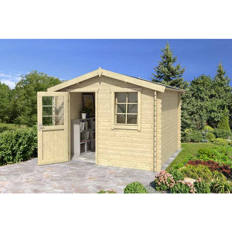 Lasita Maja - Nina 175-Log Cabin, Wooden Garden Room, Timber Summerhouse, Home Office - L307.2 x W195 x H233.7 cm