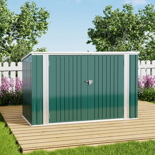 Livingandhome - 7ft Bike Sheds Bicycle Storage Shed Bicycle Debris Storage Shed, Green