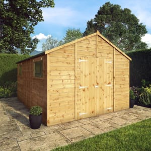 Mercia 14 x 10ft Premium Shiplap Apex Workshop Shed with Assembly