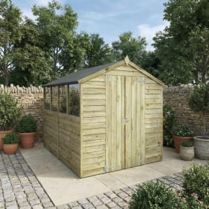 Mercia Double Door Overlap Apex Shed - 8 x 6ft