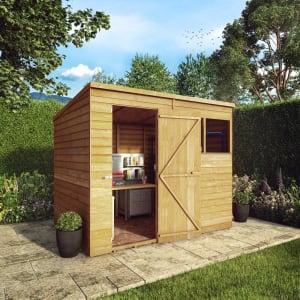 Mercia Overlap Pent Shed With Assembly - 8 x 6ft