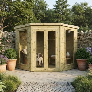 Mercia Premium Corner Timber Summerhouse - 7 x 7ft