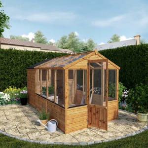 Mercia Traditional Apex Greenhouse Combi Shed - 12 x 6ft