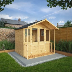 Mercia Traditional Double Door Summerhouse including Veranda - 7 x 7ft