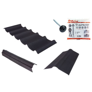 Onduline Onduvilla Shed Roof Kit For 8x6ft Roofs - Black
