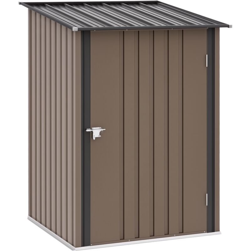 Outsunny - 3.3ft x 3.4ft Outdoor Storage Shed Steel Garden Shed w/ Lockable Door