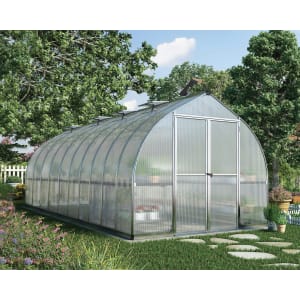Palram Canopia Bella Extra Long Aluminium Bell Shaped Greenhouse with Polycarbonate Panels - 8 x 20ft