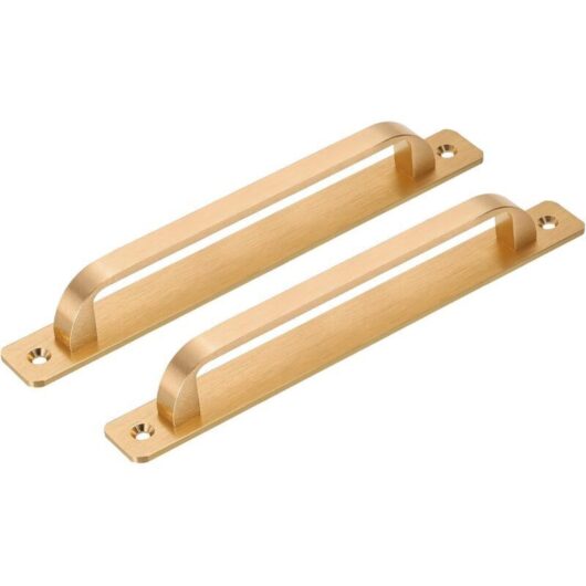 Pcs Barn Door Handles, 835 Inch Door Pull Handles, Patio Door Handle for Cabinet, Sliding Garage Door, Closet, Drawer, Shed, Gold