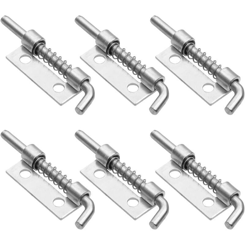 Pcs Door Lock, Garden Shed Door Lock, 304 Stainless Steel Bolt, Galvanized Spring Lock, For Bathroom, Toilet, Shed, Bedroom, Easy to Install,