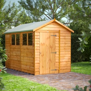 Powersheds Apex Overlap Dip Treated Shed - 10 x 6ft