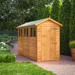 Powersheds Apex Overlap Dip Treated Shed - 12 x 4ft