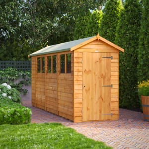 Powersheds Apex Overlap Dip Treated Shed - 14 x 4ft