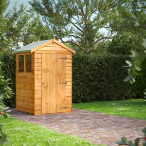 Powersheds Apex Overlap Dip Treated Shed - 4 x 4ft