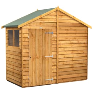 Powersheds Apex Overlap Dip Treated Shed - 4 x 8ft
