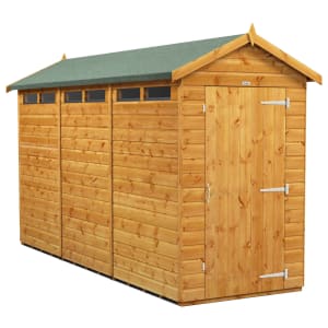 Powersheds Apex Shiplap Dip Treated Security Shed - 12 x 4ft