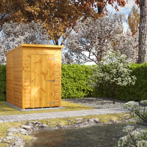Powersheds Pent Shiplap Dip Treated Windowless Shed - 4 x 8ft