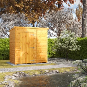 Powersheds Pent Shiplap Dip Treated Windowless Shed - 6 x 4ft