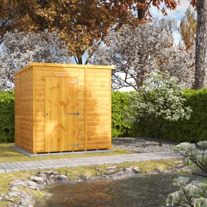 Powersheds Pent Shiplap Dip Treated Windowless Shed - 6 x 6ft