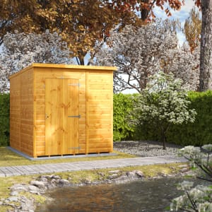 Powersheds Pent Shiplap Dip Treated Windowless Shed - 6 x 8ft