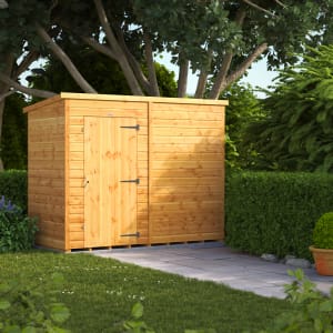 Powersheds Pent Shiplap Dip Treated Windowless Shed - 8 x 4ft