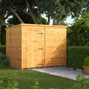 Powersheds Pent Shiplap Dip Treated Windowless Shed - 8 x 6ft