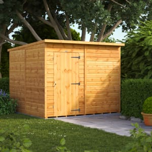 Powersheds Pent Shiplap Dip Treated Windowless Shed - 8 x 8ft