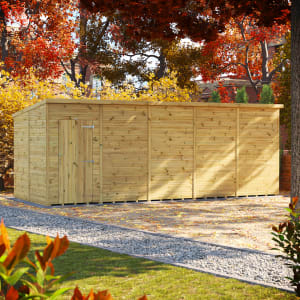 Powersheds Premium Pent Pressure Treated Windowless Shed - 20 x 8ft
