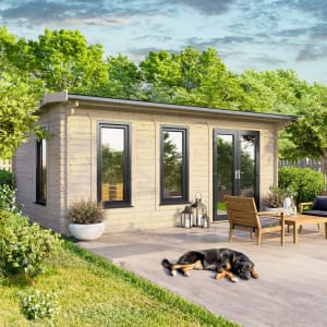 Powersheds Right Hand Door Apex Notched Logs Log Cabin - 18 x 10ft