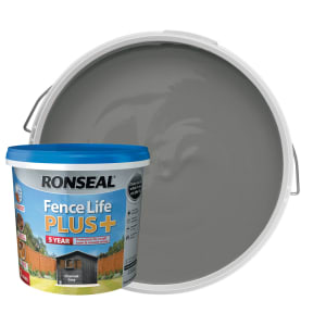 Ronseal Fence Life Plus Matt Shed & Fence Treatment - Charcoal Grey - 5L