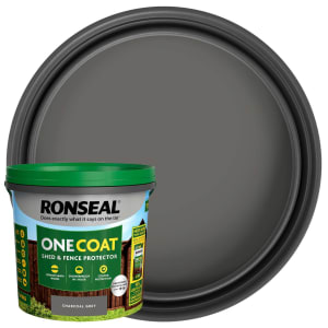 Ronseal One Coat Shed & Fence Protector - Charcoal Grey - 5L