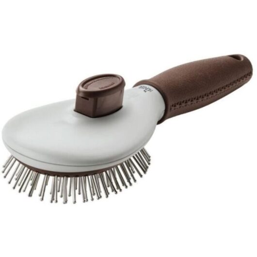 Self-cleaning brush - HUNTER - 4016739655561 - Ergonomic - For dogs - Shedding prevention